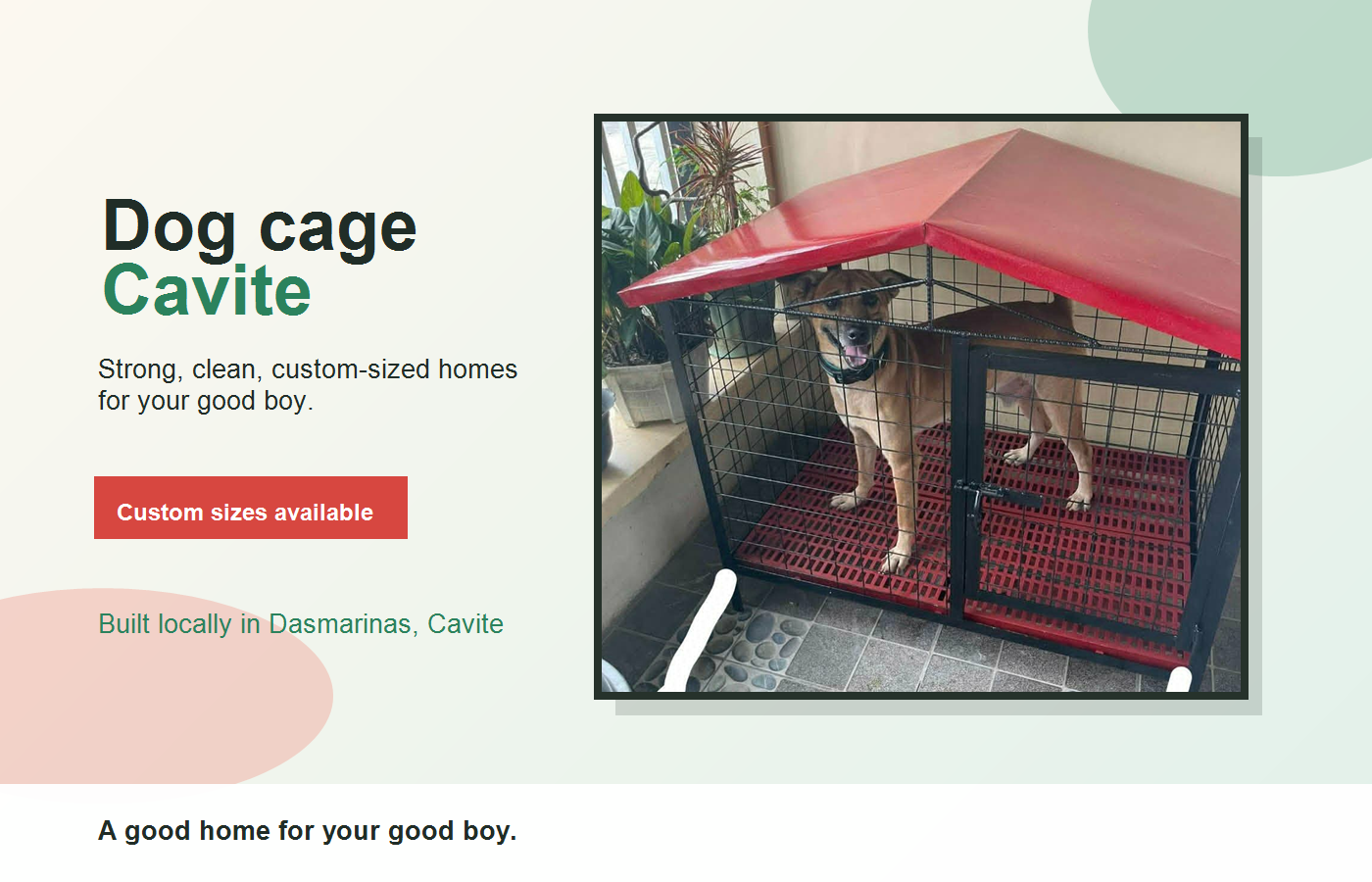 Custom dog cage promotional image for Dog cage Cavite